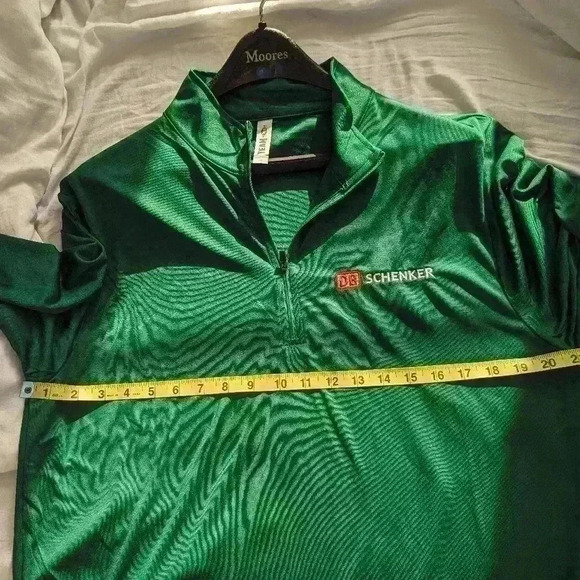 Men's forest green zipper pull over -bnwt - Picture 4 of 4